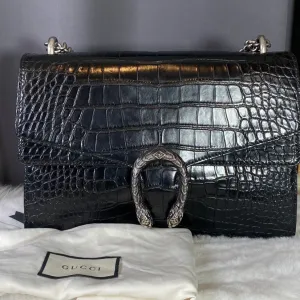 Gucci Dionysus Black Leather Shoulder Bag - Preloved