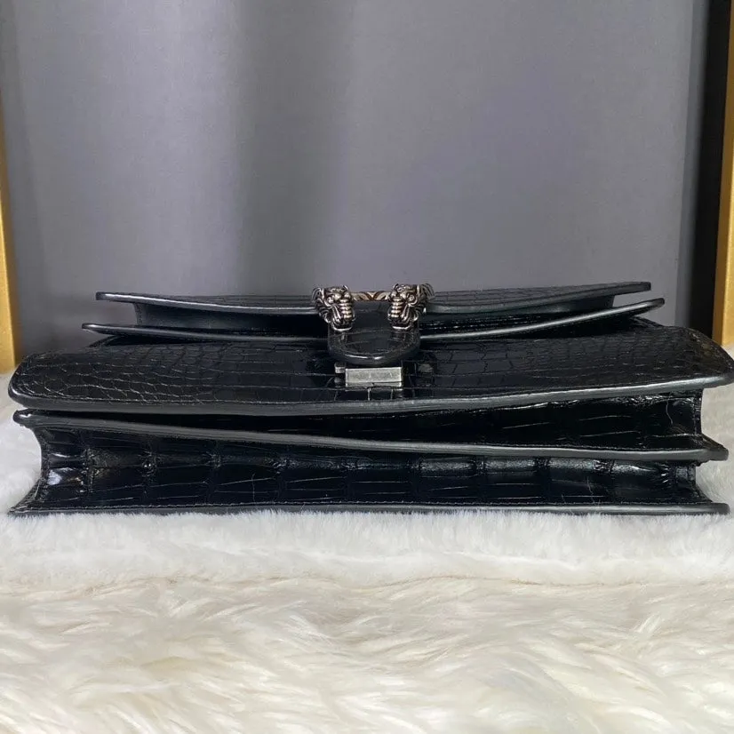 Gucci Dionysus Black Leather Shoulder Bag - Preloved
