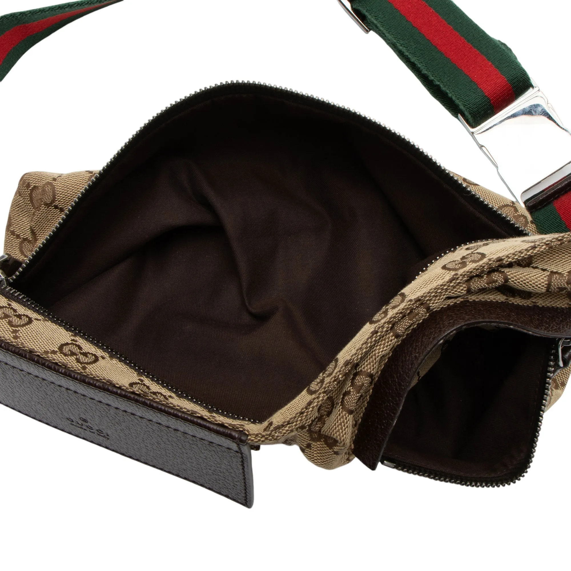 Gucci GG Canvas Double Pocket Belt Bag (SHF-AmXbhv)
