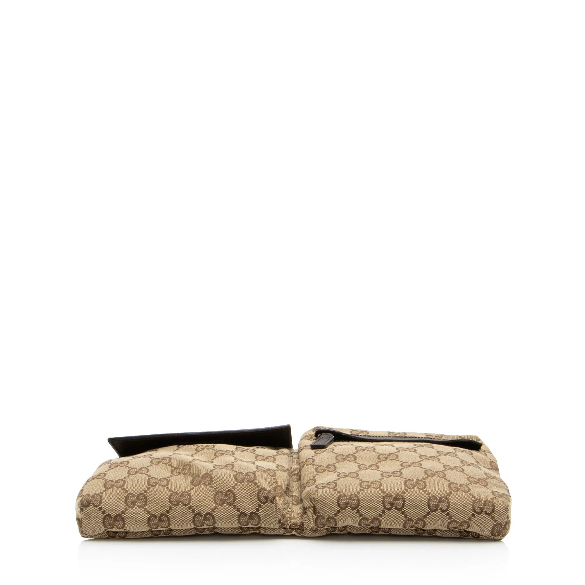 Gucci GG Canvas Double Pocket Belt Bag (SHF-AmXbhv)
