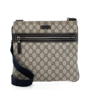 Gucci GG Canvas Flat Messenger Bag (SHF-KV7N6r)