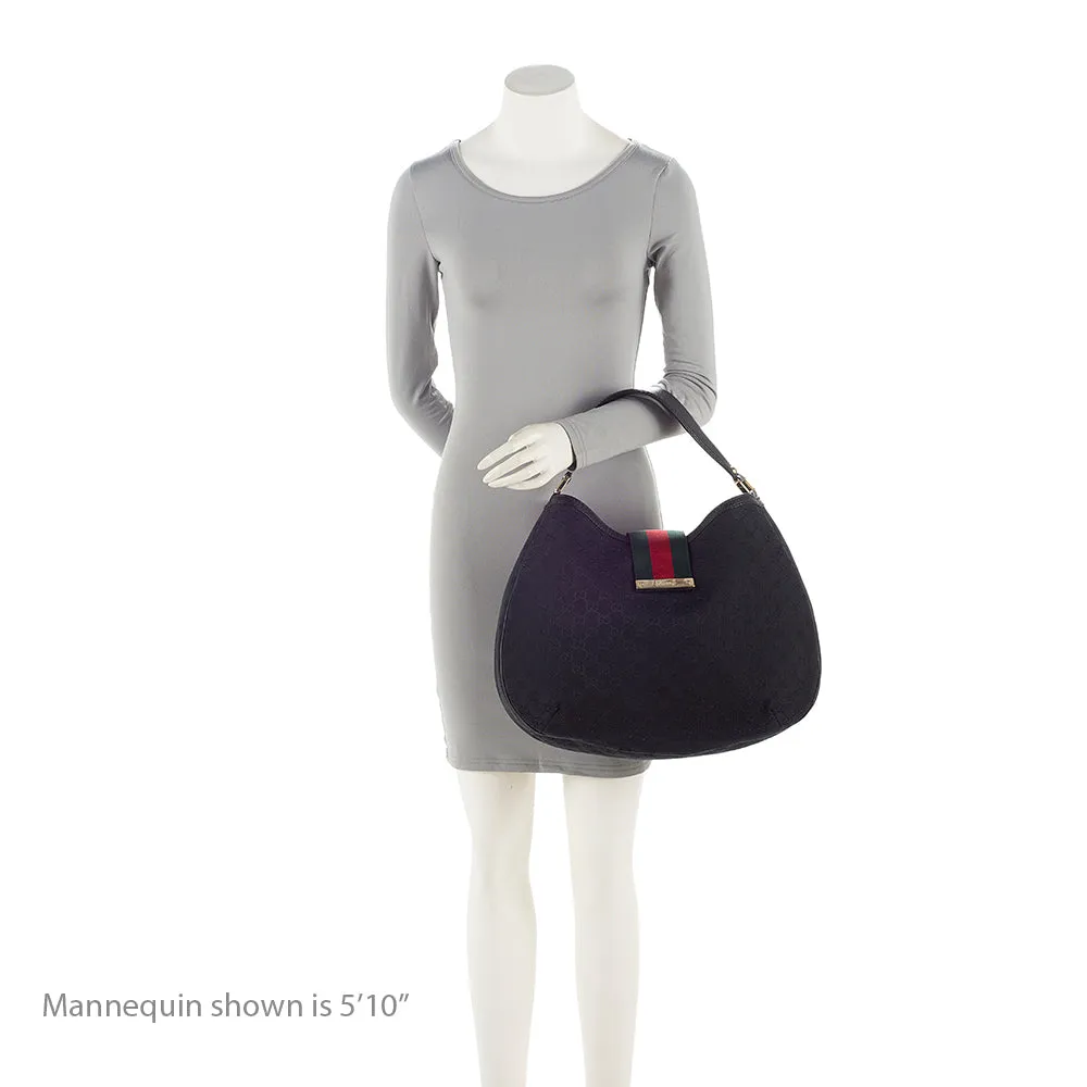 Gucci GG Canvas New Ladies Web Large Hobo (SHF-21483)