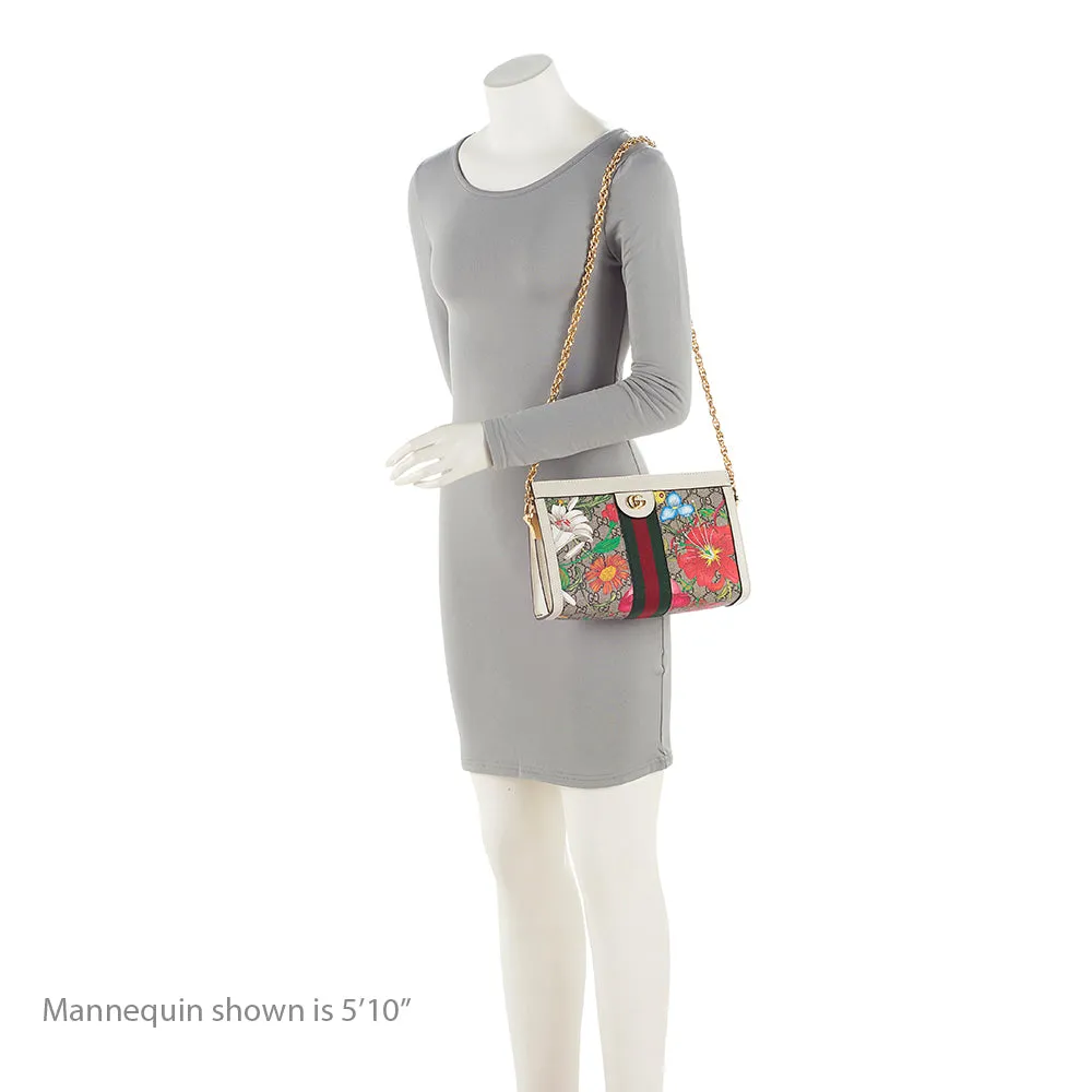 Gucci GG Supreme Flora Ophidia Web Shoulder Bag (SHF-21613)
