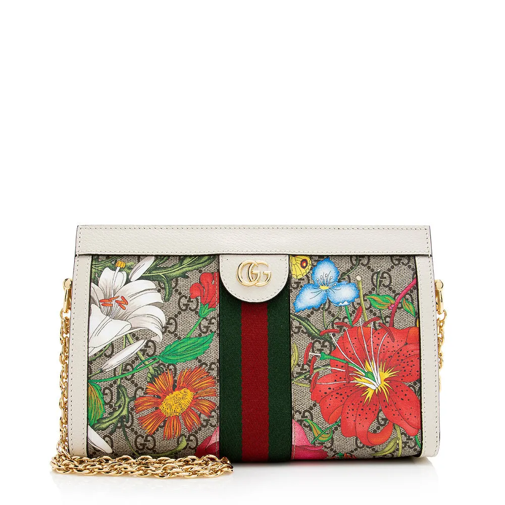 Gucci GG Supreme Flora Ophidia Web Shoulder Bag (SHF-21613)