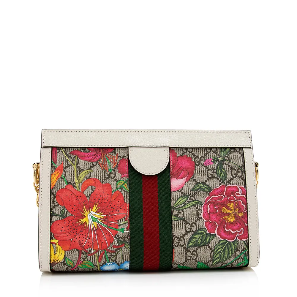 Gucci GG Supreme Flora Ophidia Web Shoulder Bag (SHF-21613)