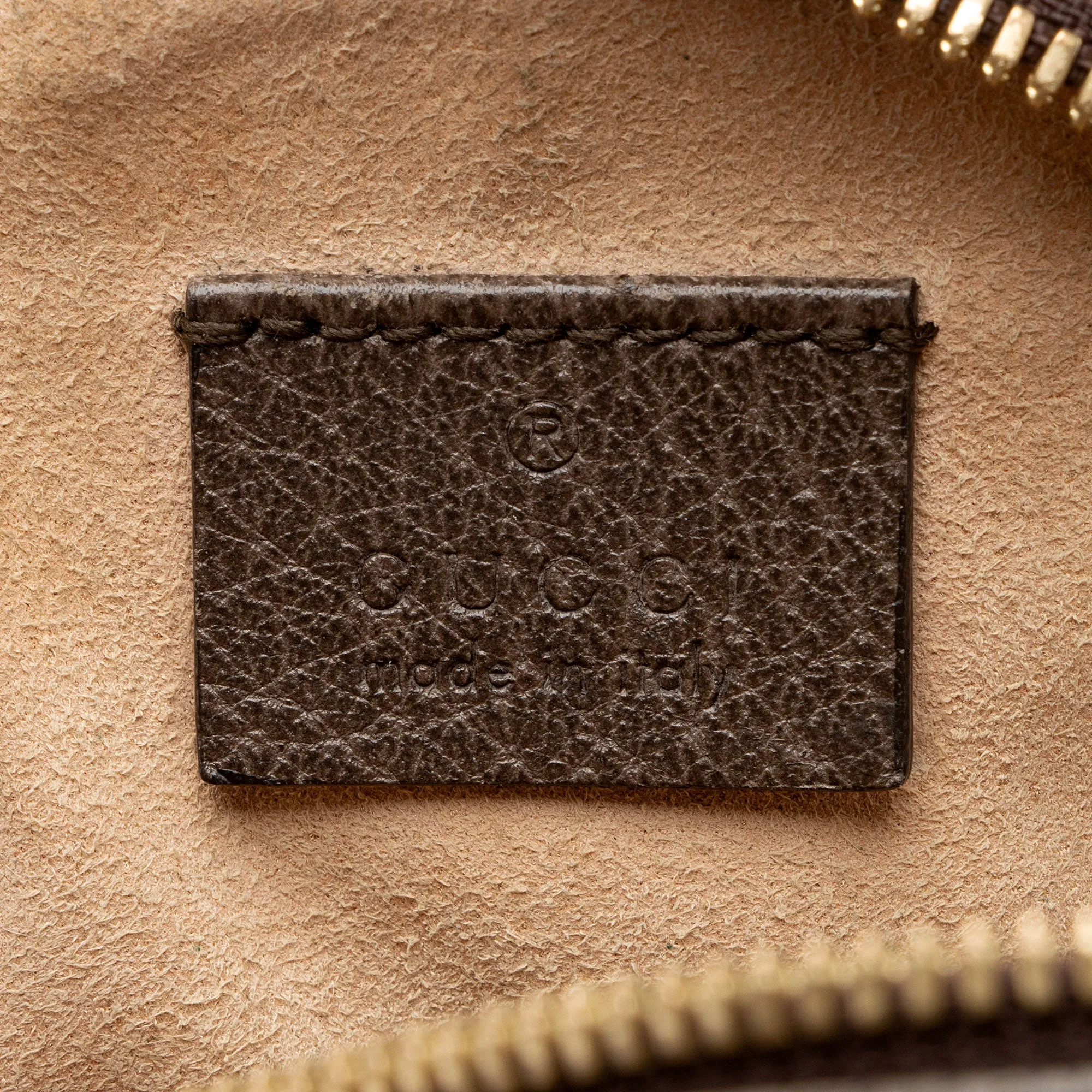 Gucci GG Supreme Ophidia Round Mini Shoulder Bag (SHF-8LEeSa)
