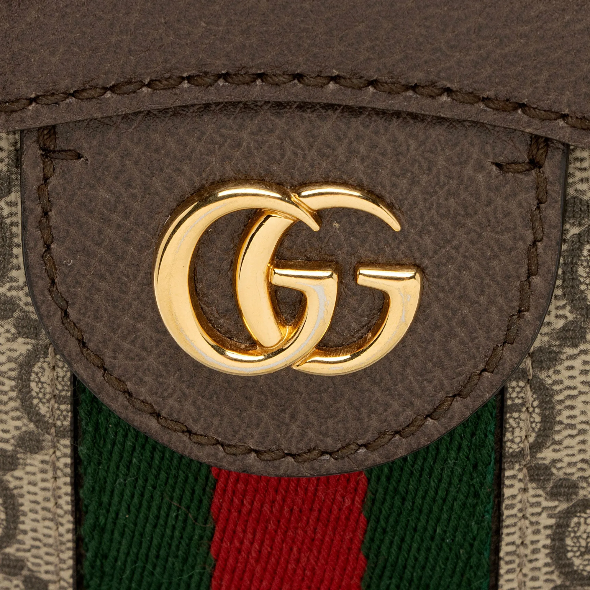 Gucci GG Supreme Ophidia Round Mini Shoulder Bag (SHF-8LEeSa)