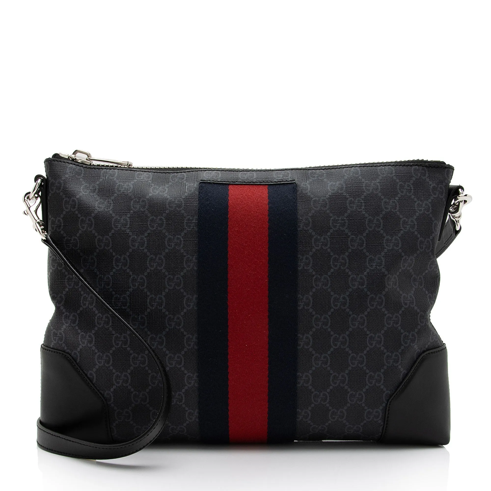 Gucci GG Supreme Web Flat Square Messenger Bag (SHF-3vvT7M)