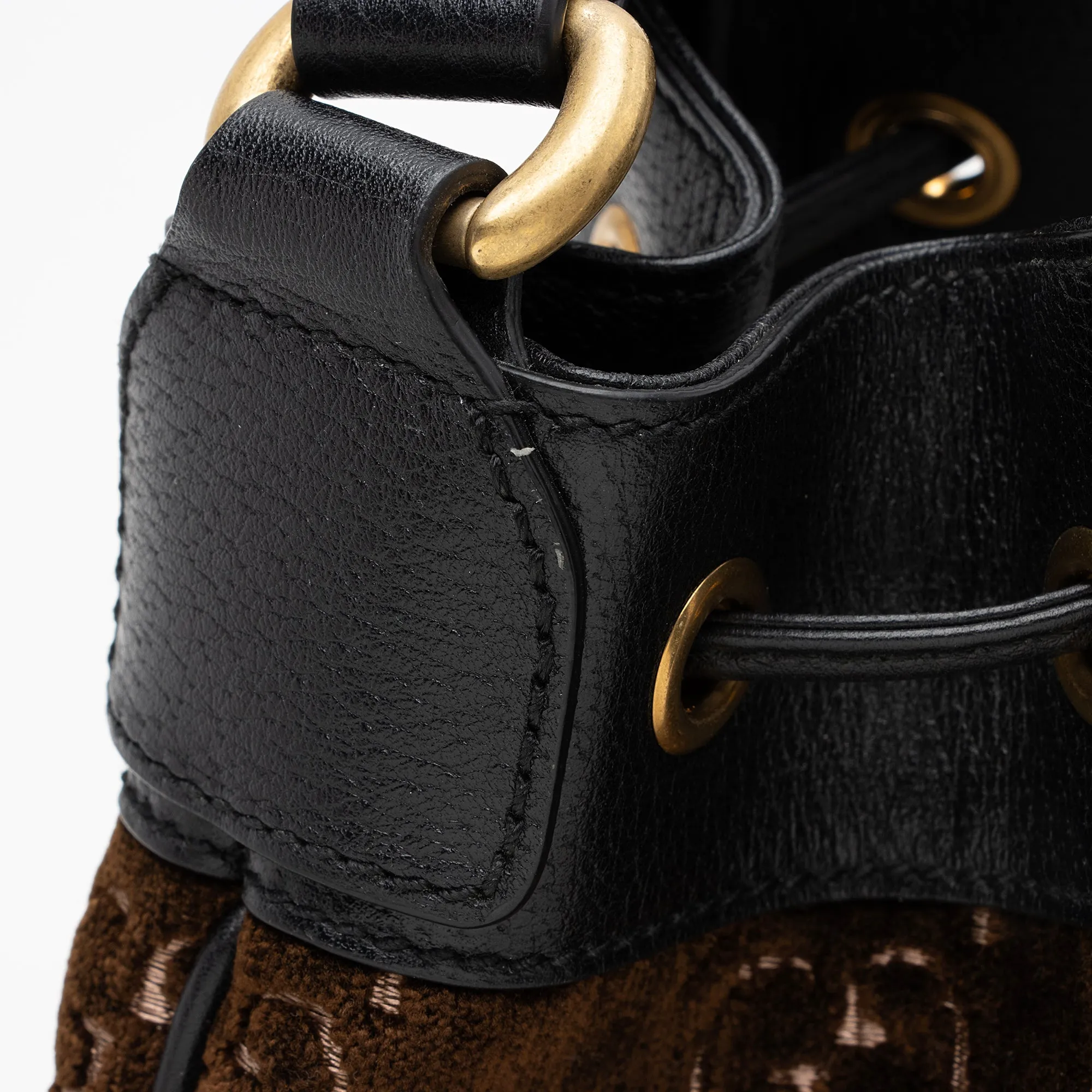 Gucci GG Velvet Web Bucket Bag (SHF-22988)