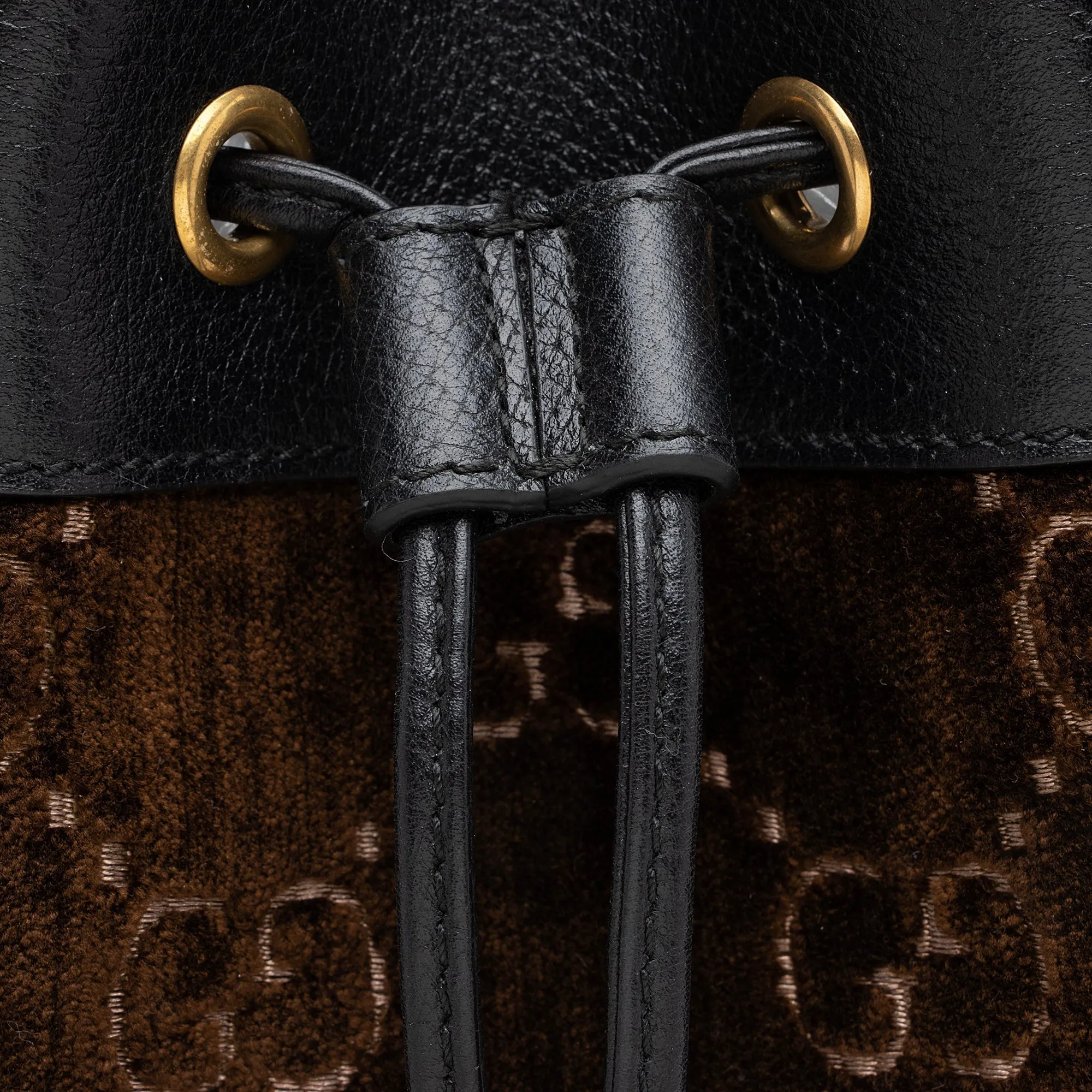 Gucci GG Velvet Web Bucket Bag (SHF-22988)