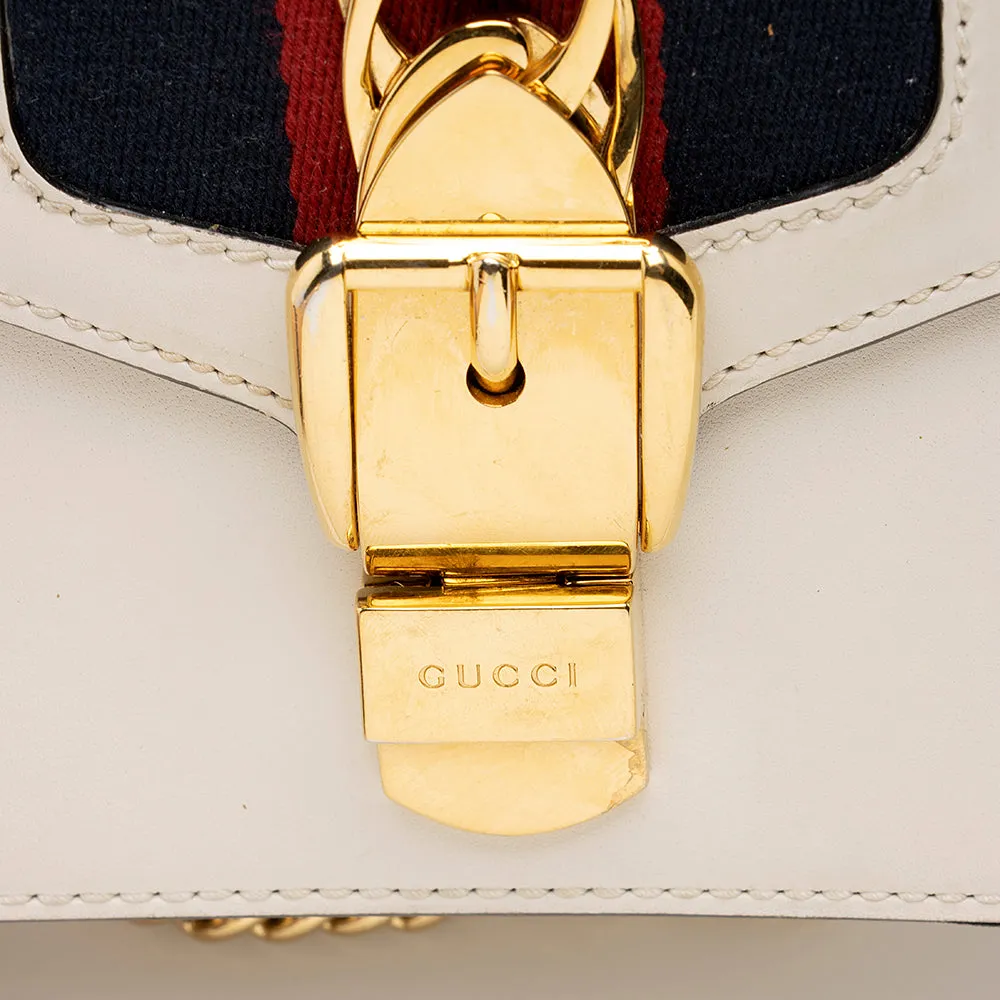 Gucci Leather Mini Sylvie Chain Bag (SHF-18448)