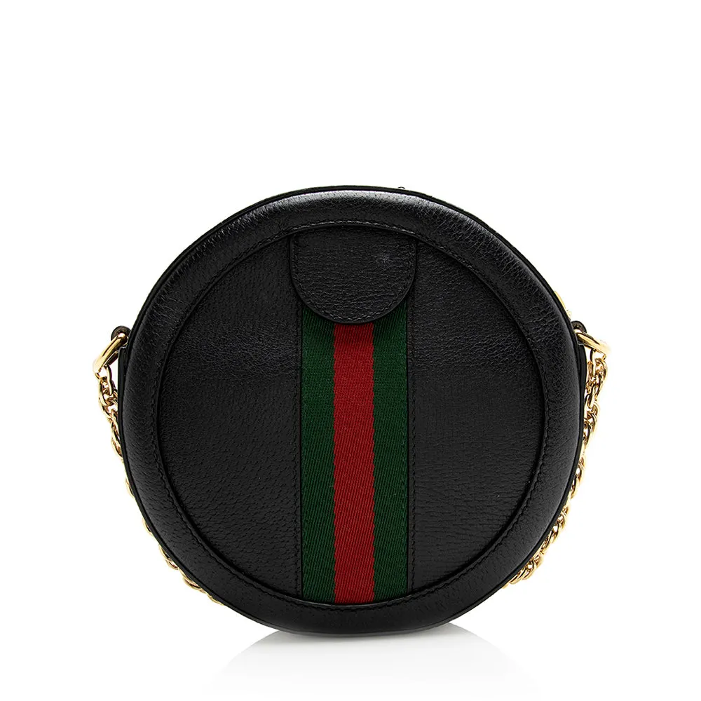 Gucci Leather Ophidia Round Mini Shoulder Bag (SHF-21339)