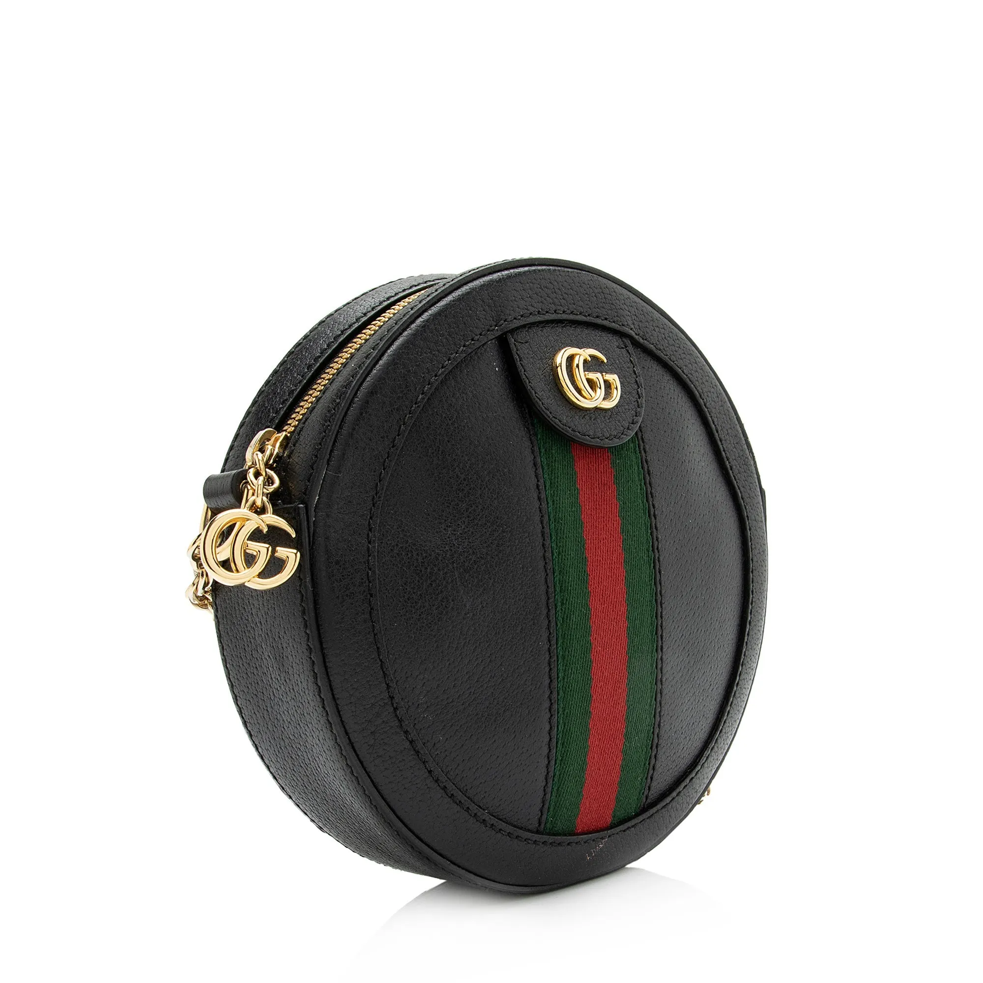 Gucci Leather Ophidia Round Mini Shoulder Bag (SHF-23807)