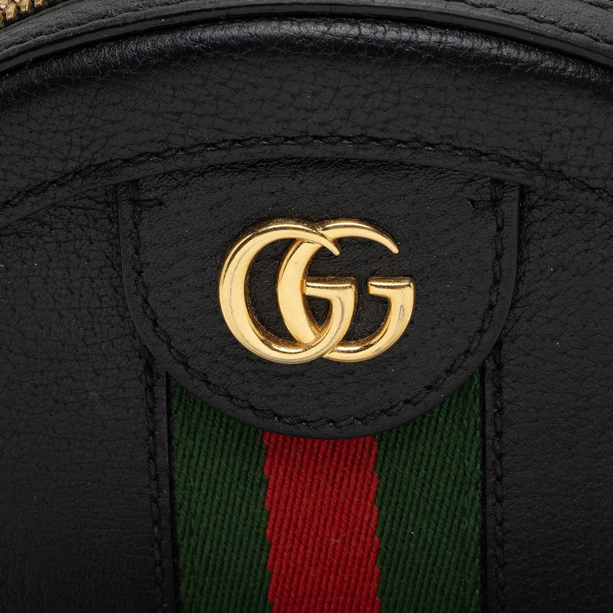 Gucci Leather Ophidia Round Mini Shoulder Bag (SHF-xLECaW)