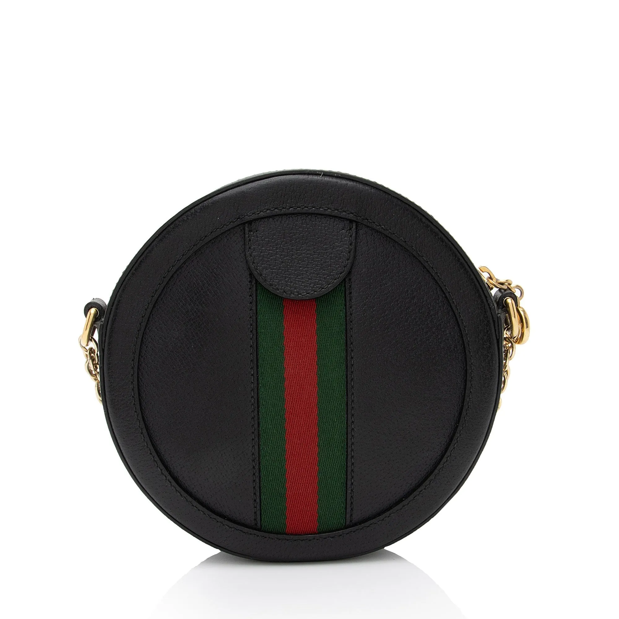 Gucci Leather Ophidia Round Mini Shoulder Bag (SHF-xLECaW)
