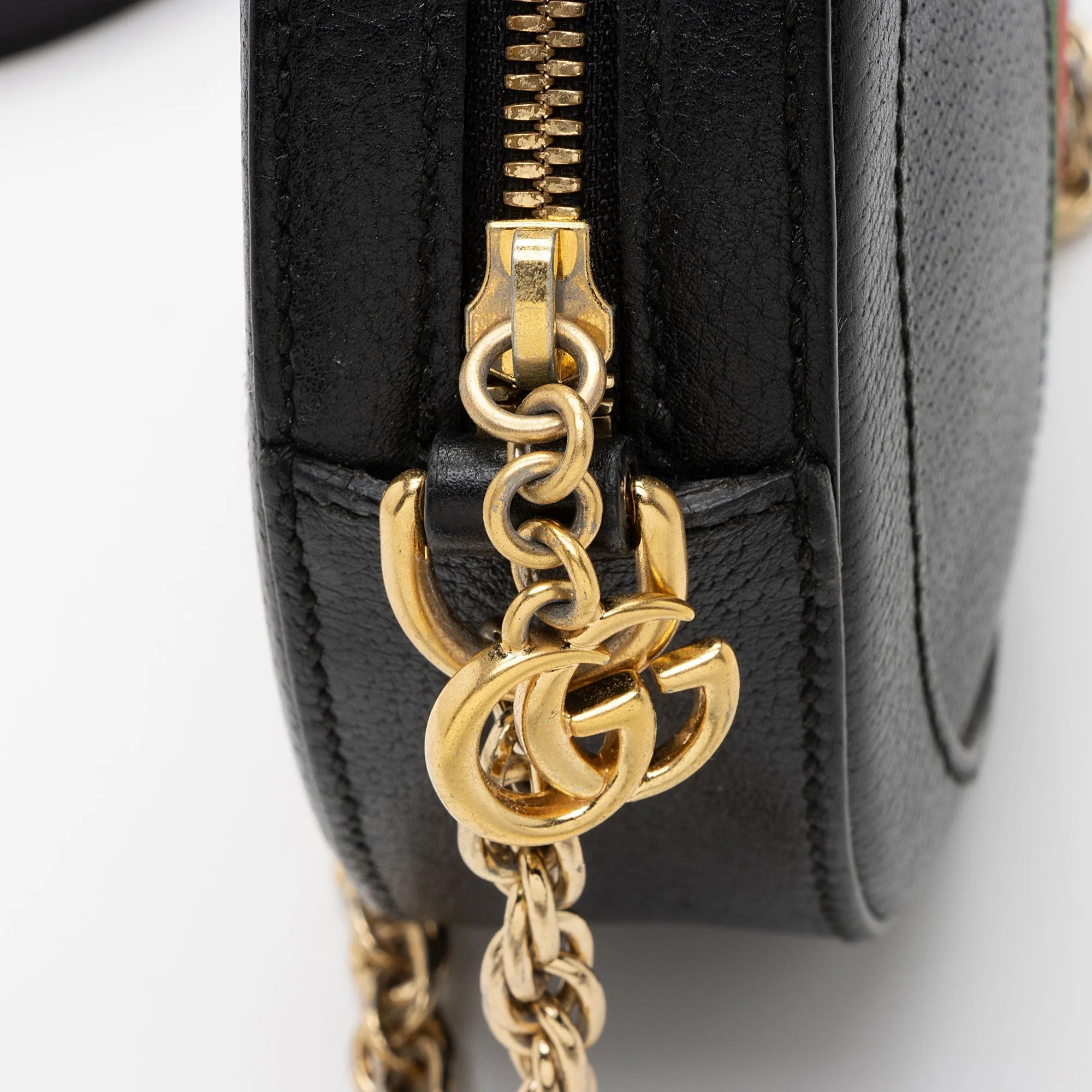 Gucci Leather Ophidia Round Mini Shoulder Bag (SHF-xLECaW)
