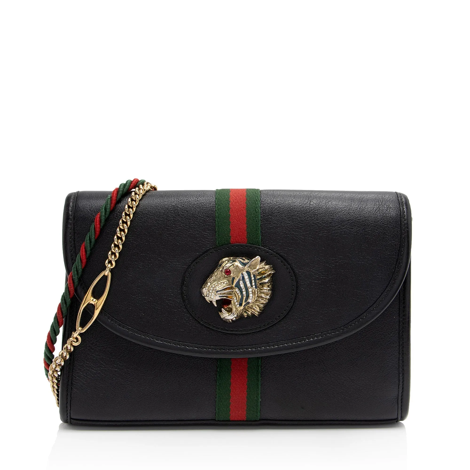 Gucci Leather Rajah Small Shoulder Bag (SHF-T9JpnW)
