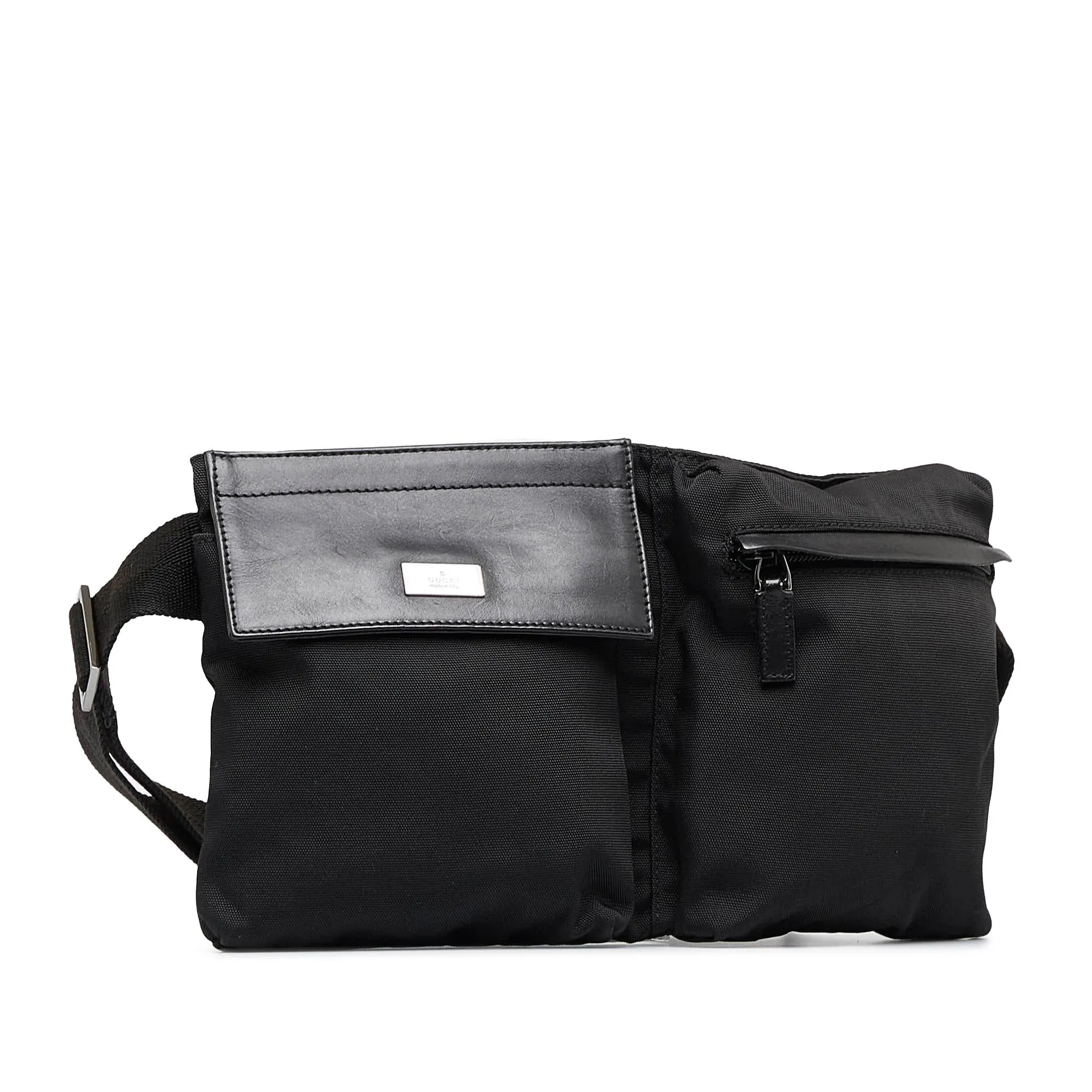 Gucci Nylon Double Pocket Belt Bag (SHG-CAEYaO)