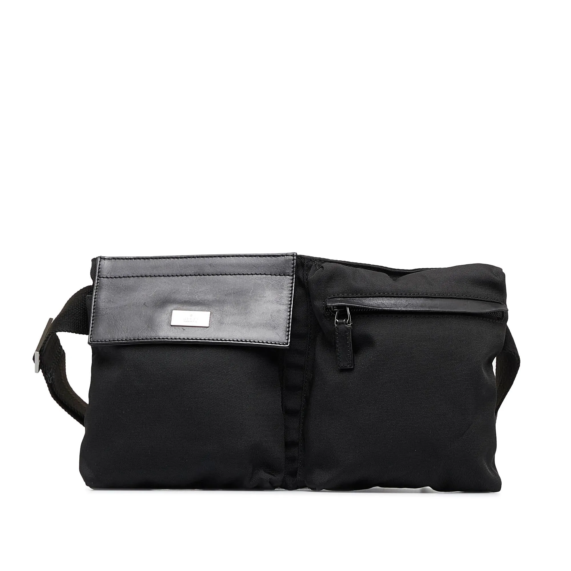 Gucci Nylon Double Pocket Belt Bag (SHG-CAEYaO)
