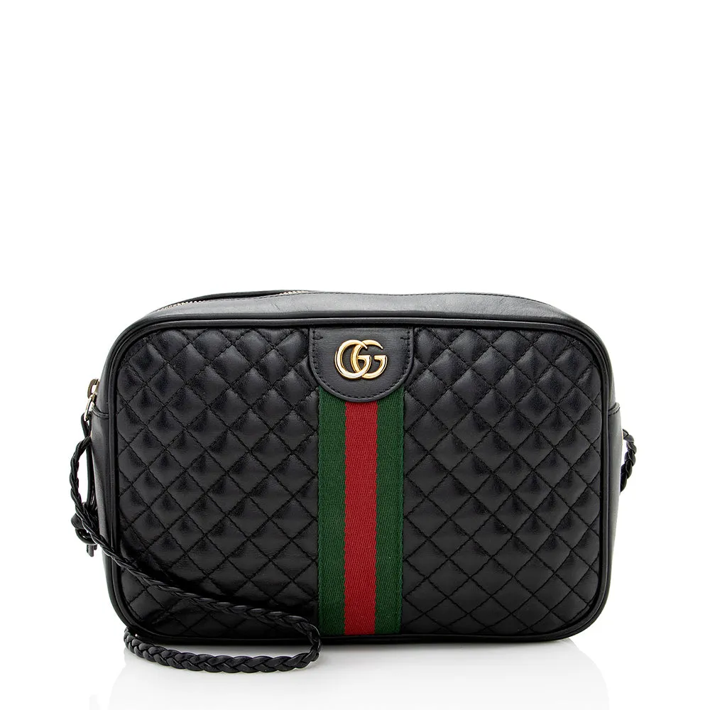 Gucci Quilted Leather Trapuntata Small Shoulder Bag (SHF-20180)