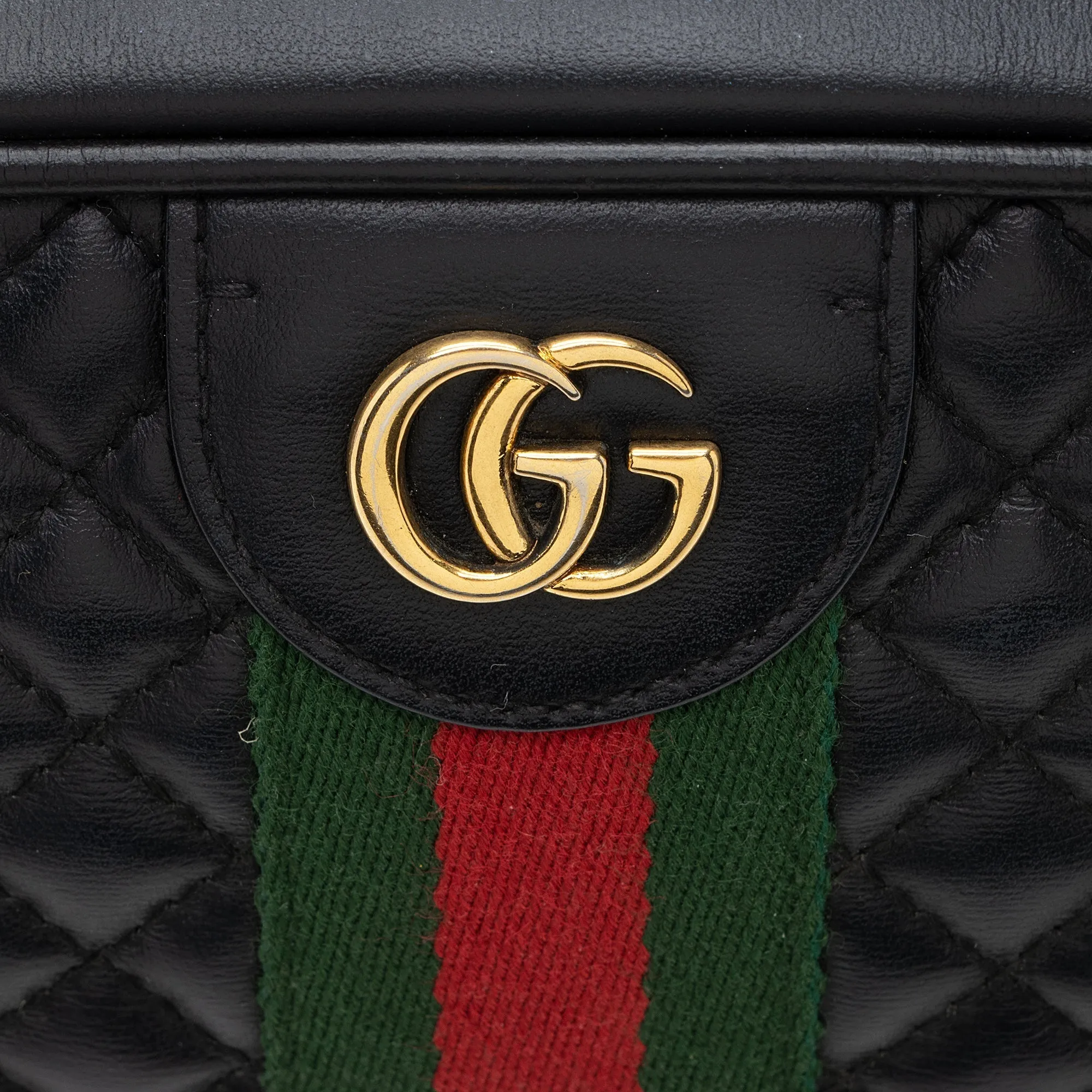 Gucci Quilted Leather Web Trapuntata Small Shoulder Bag - FINAL Sale (SHF-22403)