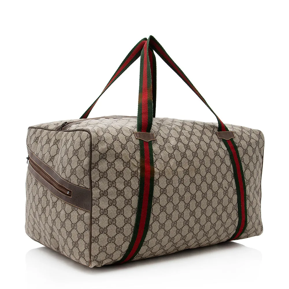 Gucci Vintage GG Plus Web Duffel Bag (SHF-18688)