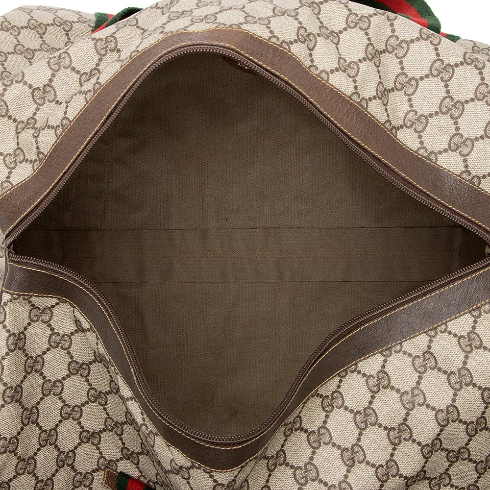 Gucci Vintage GG Plus Web Duffel Bag (SHF-18688)