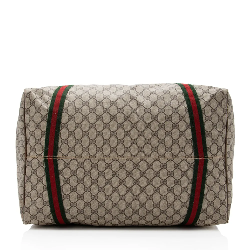 Gucci Vintage GG Plus Web Duffel Bag (SHF-18688)