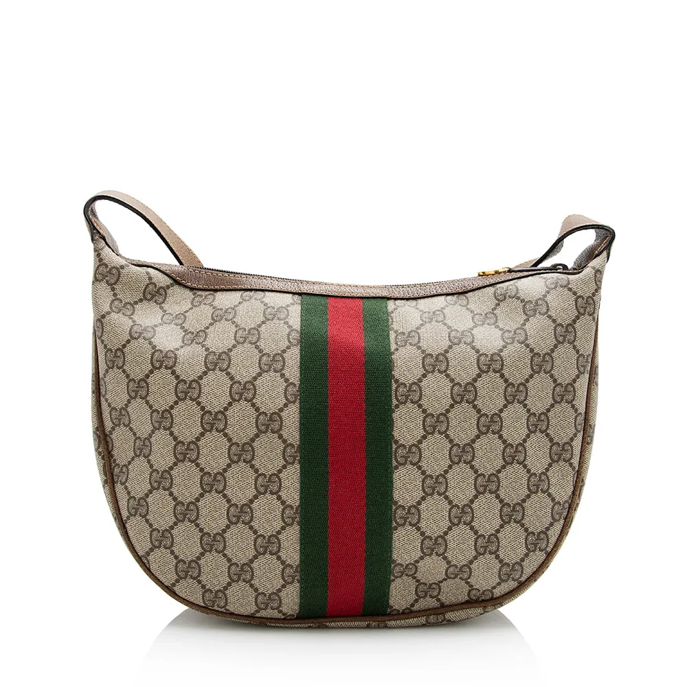 Gucci Vintage GG Plus Web Shoulder Bag - FINAL SALE (SHF-21509)