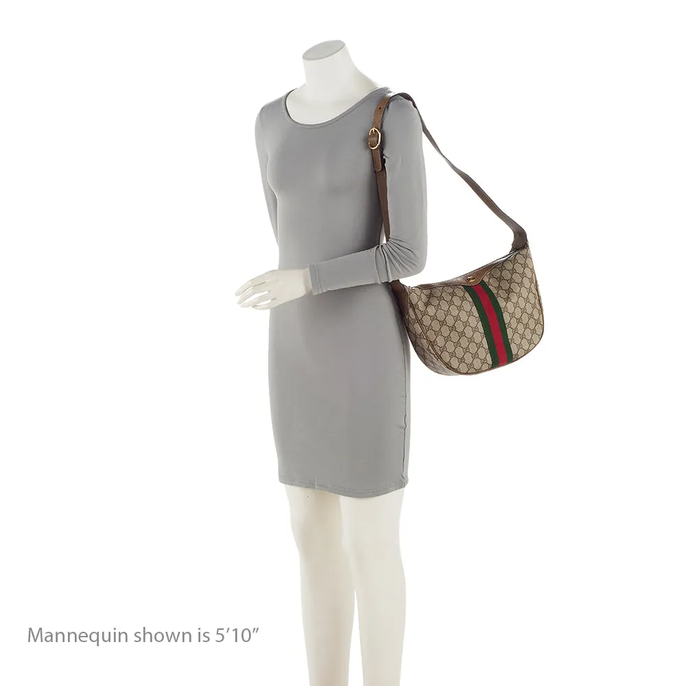Gucci Vintage GG Plus Web Shoulder Bag - FINAL SALE (SHF-21509)