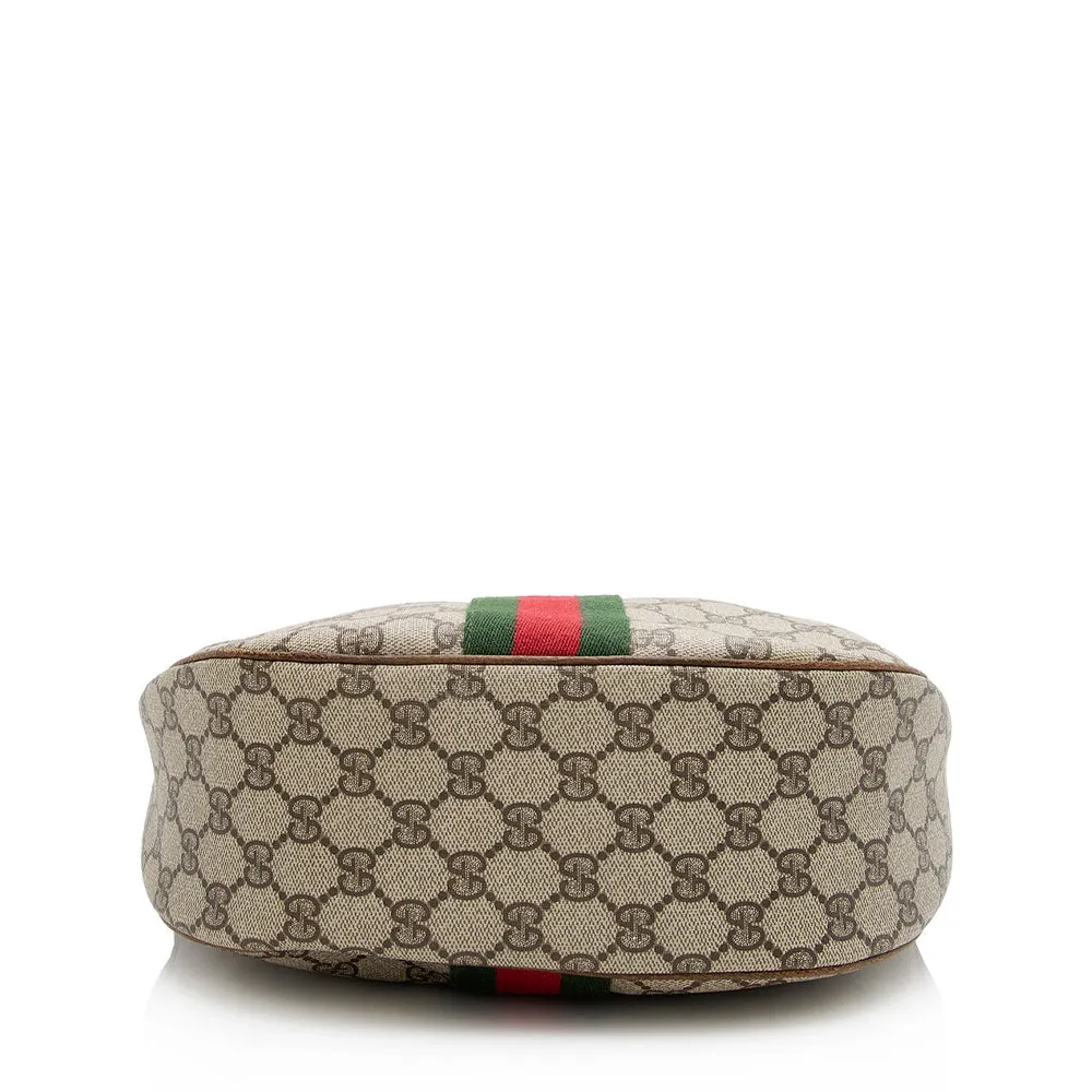 Gucci Vintage GG Plus Web Shoulder Bag - FINAL SALE (SHF-21509)