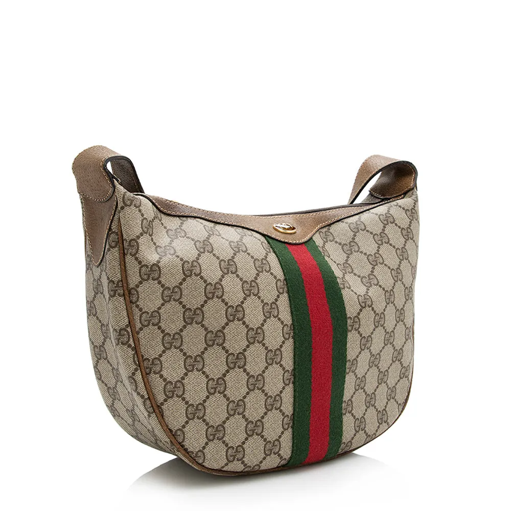 Gucci Vintage GG Plus Web Shoulder Bag - FINAL SALE (SHF-21509)