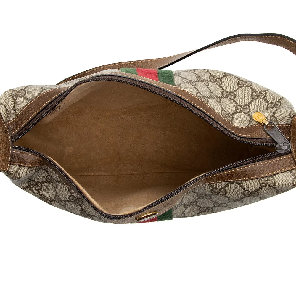 Gucci Vintage GG Plus Web Shoulder Bag - FINAL SALE (SHF-21509)