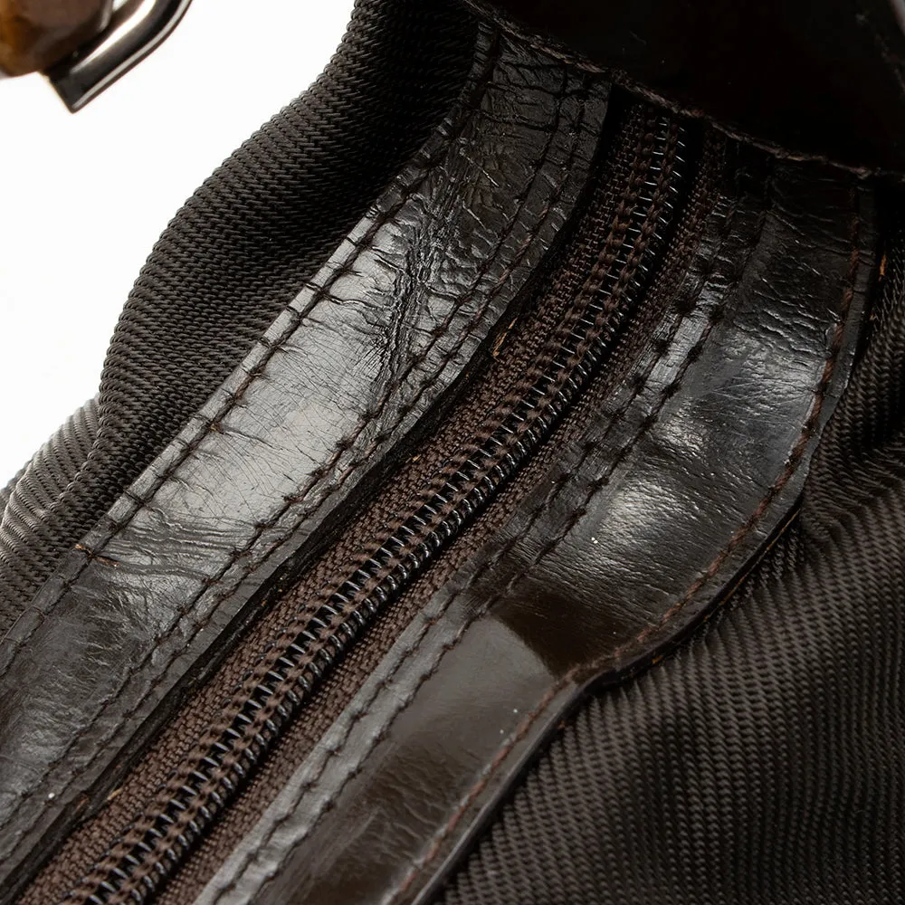 Gucci Vintage Nylon Bamboo Shoulder Bag - FINAL SALE (SHF-19746)