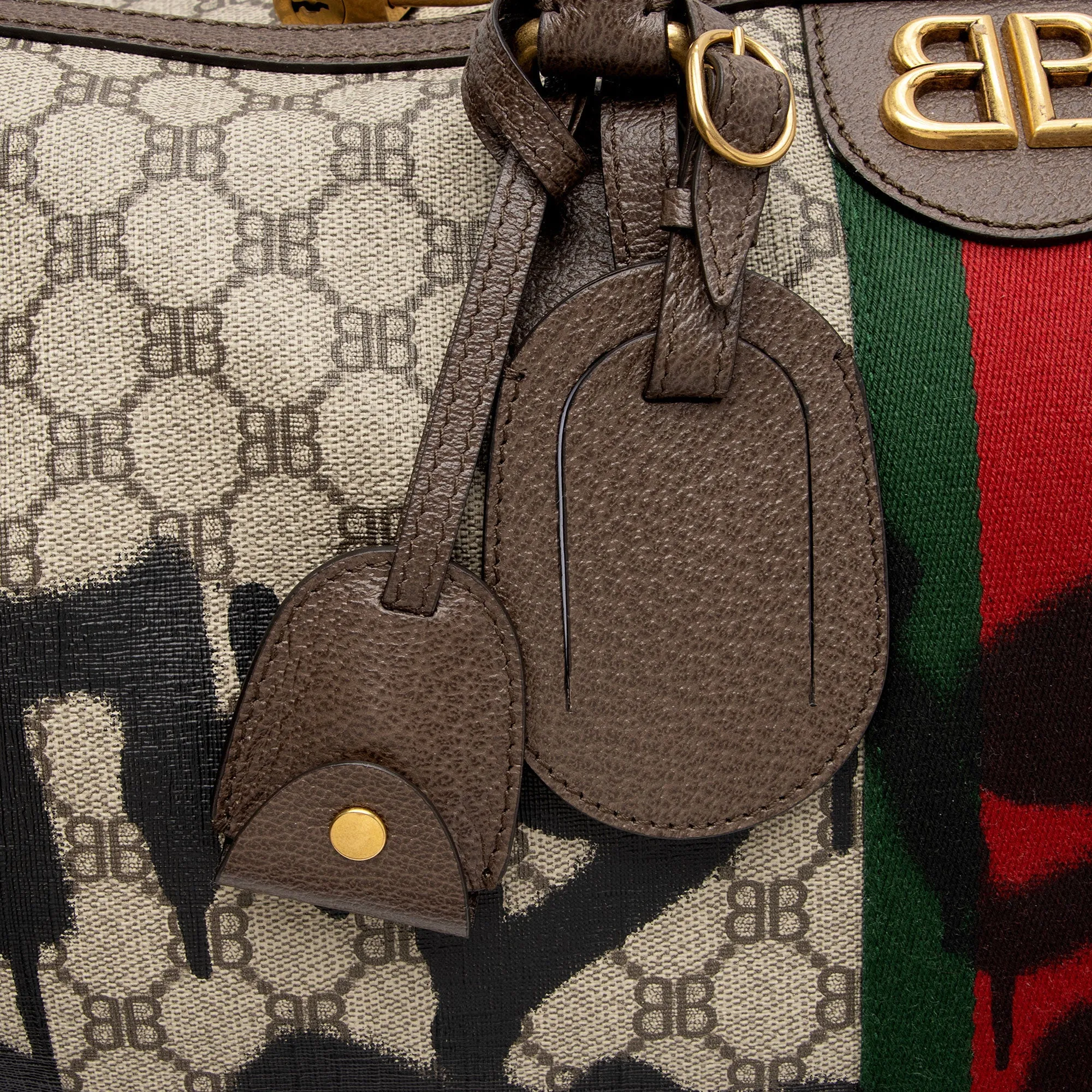 Gucci x Balenciaga GG Supreme The Hacker Project Graffiti Duffle Bag (SHF-qGpKTv)