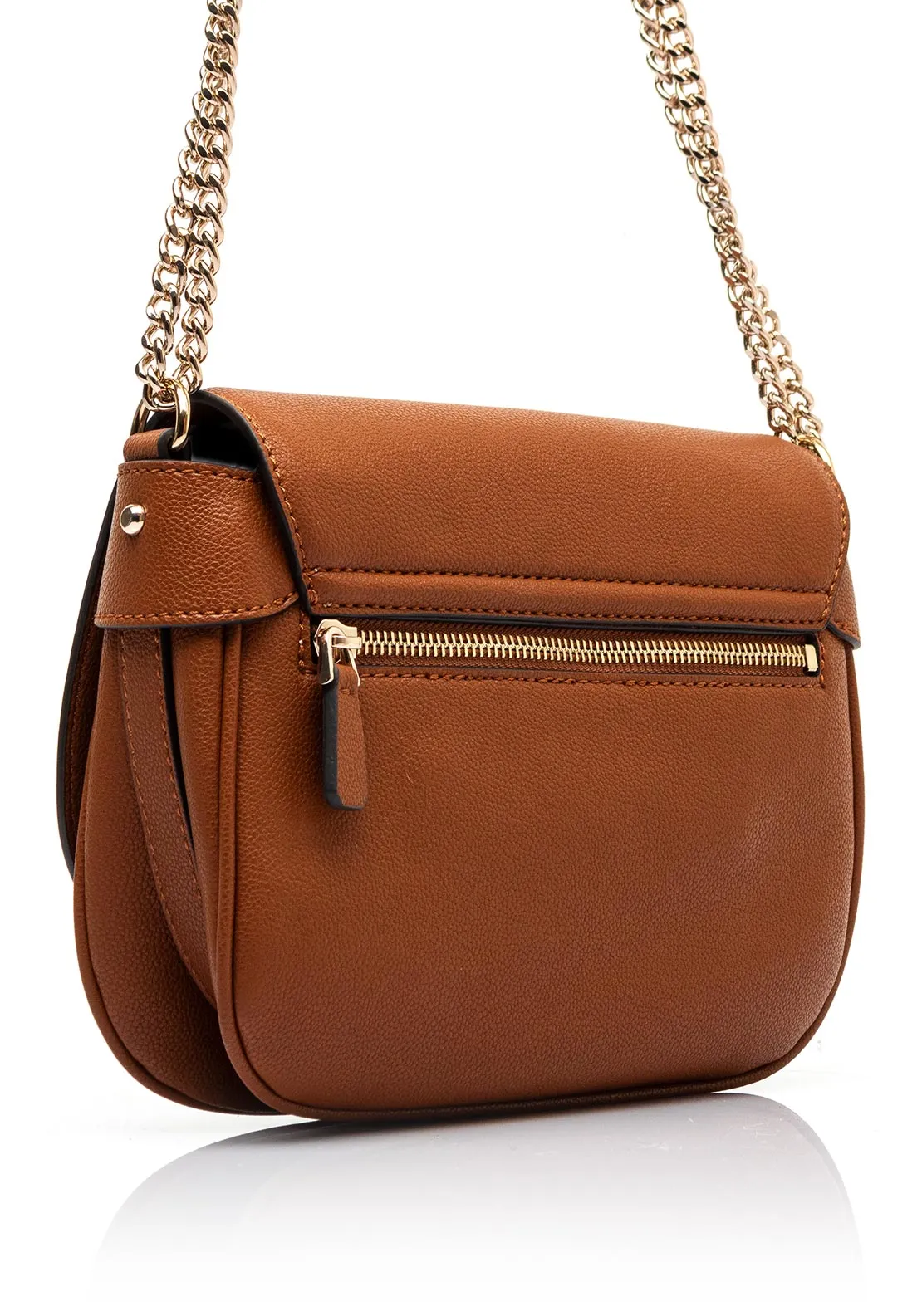Guess Fedora Chain Detail Crossbody Bag, Warm Tan
