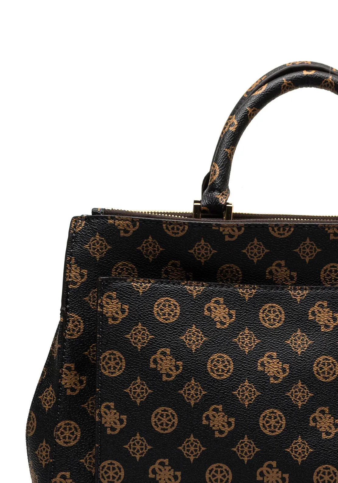 Guess Nelka 4G Peony Front Stripe Grab Bag, Mocha