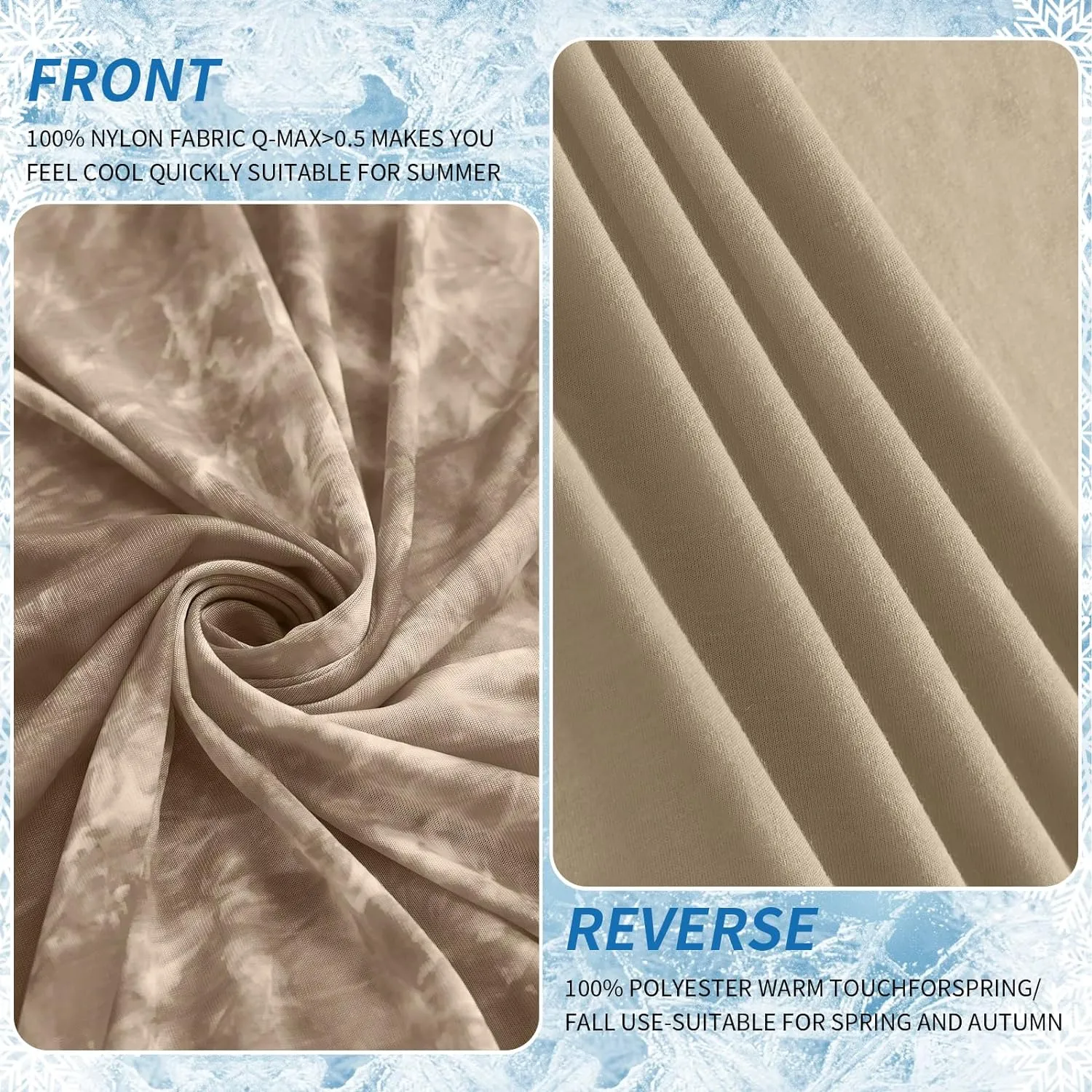 Guohaoi Cooling Blanket Twin Full Size Summer Blanket Tie Dye for Hot Sleepers Lightweight Breathable Bed Blanket, Arc-Chill Q-Max >0.5 Cool Fiber (60''x90'')