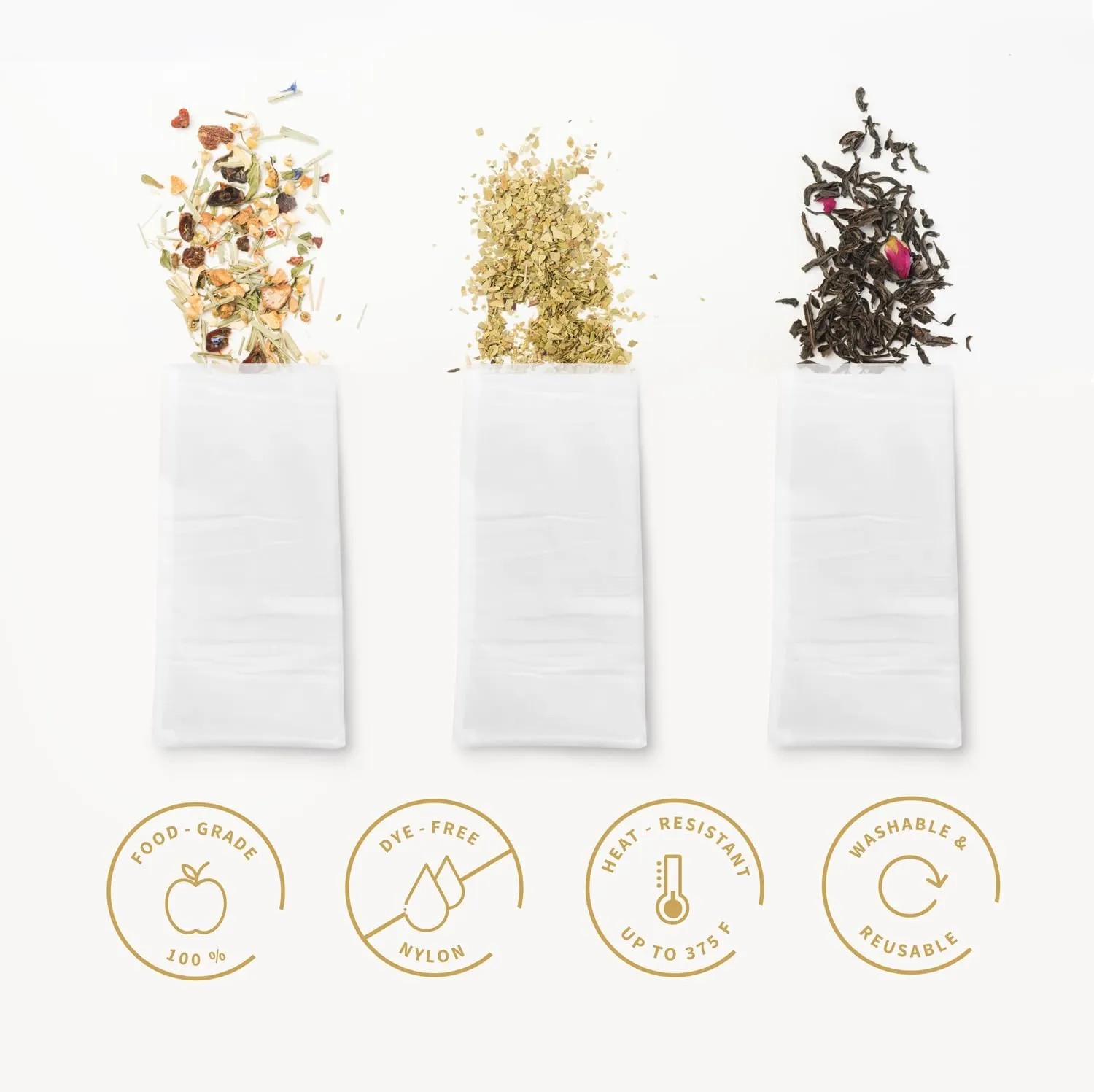 Gutenberg's tough 4x7 inch nylon micron filter bags 25-50 Packs | tea filter bags | All Micron Sizes (25-Pack, 90 Micron (u))