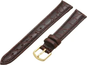 Hadley-Roma Women's LS-717 14mm Brown Crocodile Grain Watch Strap