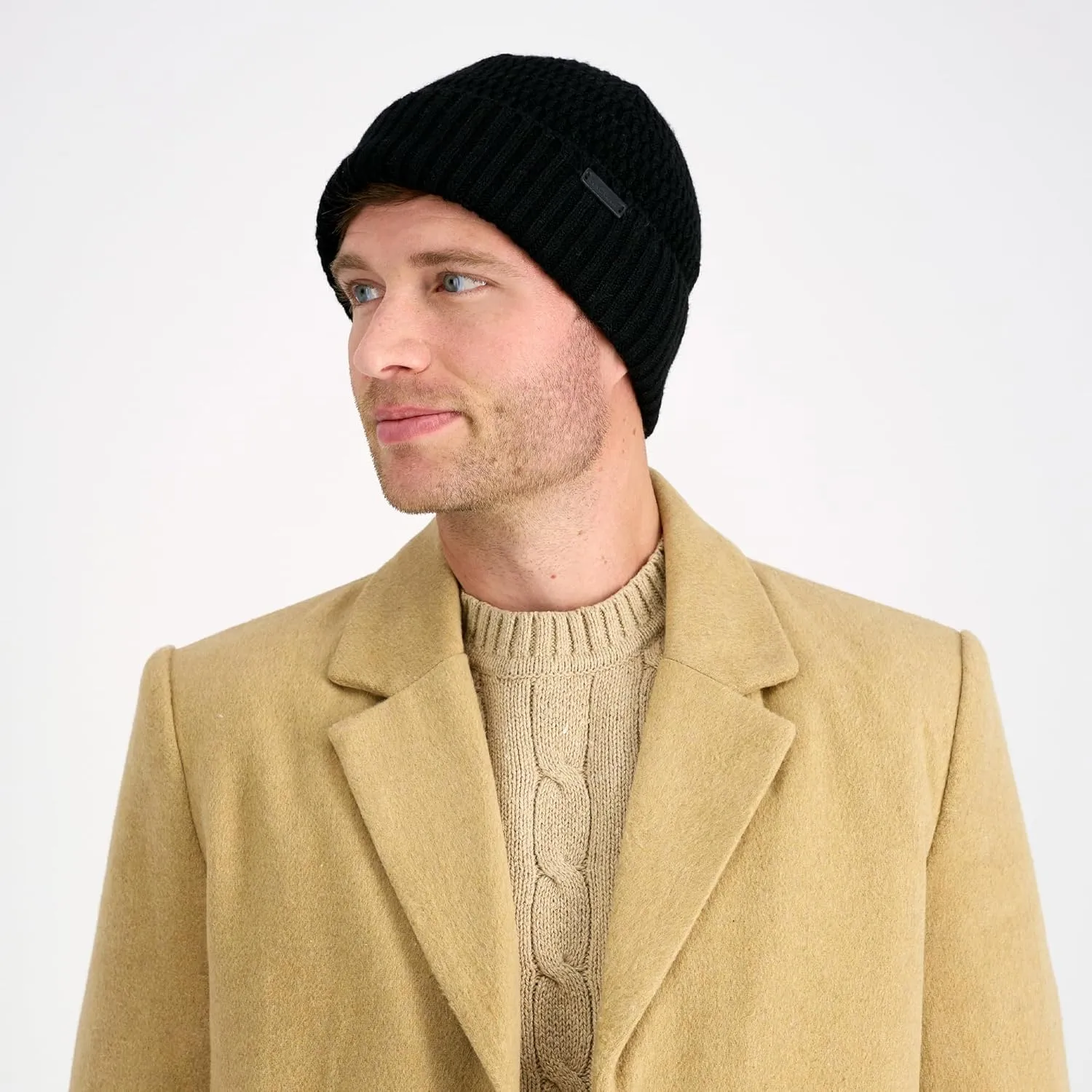 Haggar Men's Knit Cuffed Beanie Hat