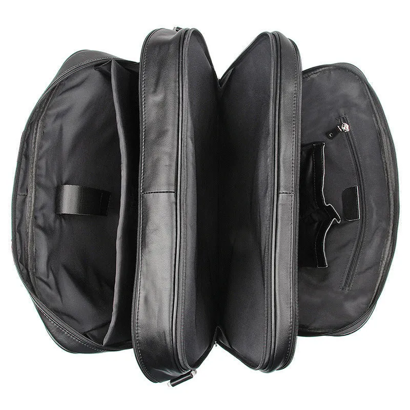 Handmade Top Leather Briefcase Large Shoulder Bags Men's Business Laptop Messenger Bag