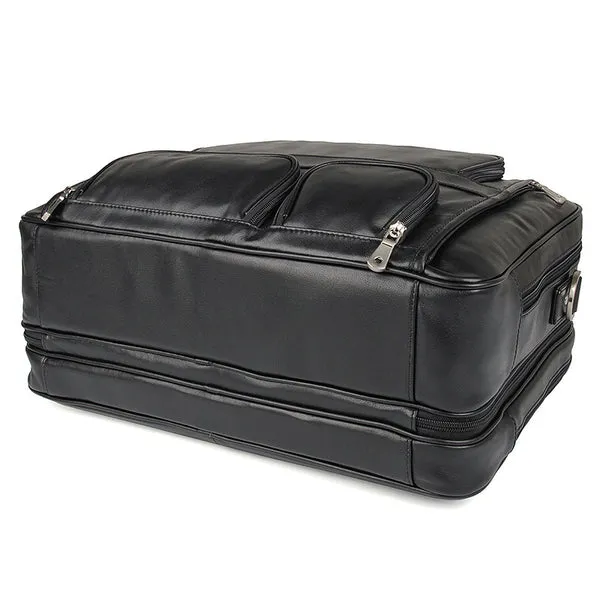 Handmade Top Leather Briefcase Large Shoulder Bags Men's Business Laptop Messenger Bag
