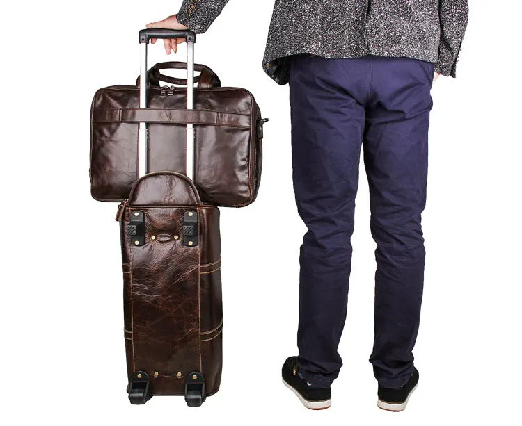 Handmade Top Leather Briefcase Large Shoulder Bags Men's Business Laptop Messenger Bag
