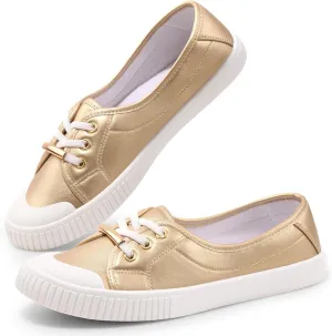 Harvest Land Womens Canvas Low Top Sneakers Slip on Shoes for Women Fashion Walking Sneakers