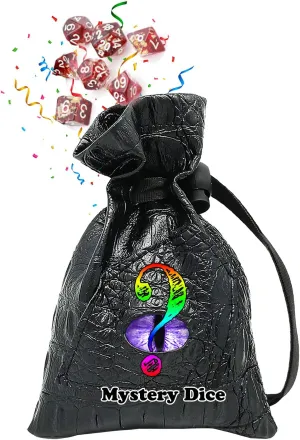 Haxtec Mystery Dice Set with Dragon Eye DND Dice Bag Polyhedral D&D Dice Pouch for Coins and Dungeons and Dragons Accessories DND Gift Stocking Stuffers