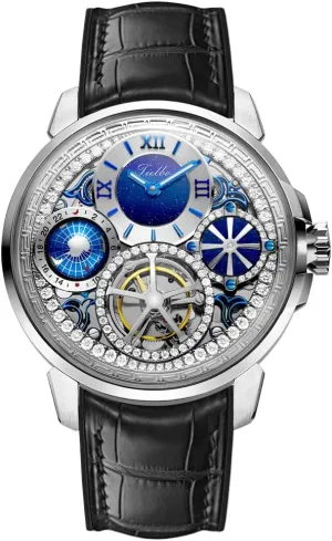 HEMUDU Crystal Watches Hand-Wind Genuine Flying Tourbillon Luxury Mechanical Watch Brilliant Diamonds 3D Dial for Men Women