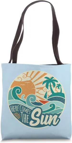 Here Comes The Sun Vintage Style Retro 60s Summer Gift Tote Bag