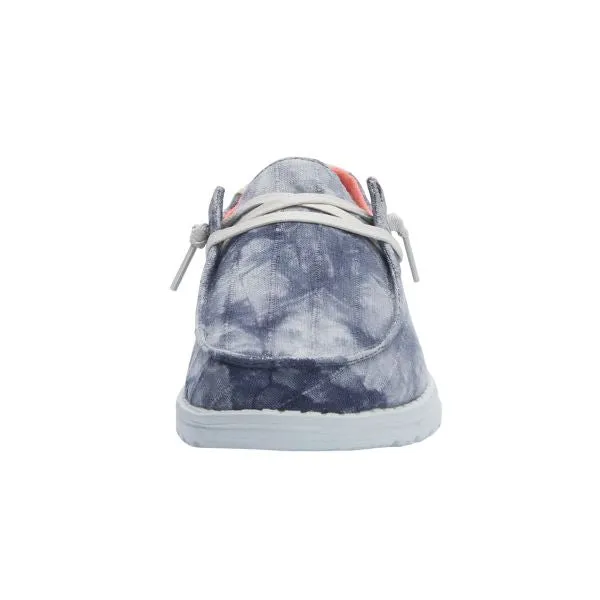 Hey Dude Tie Dye Navy Wendy Tie Dye Womens Casual Shoes 121412563