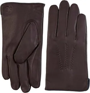 Hickey Freeman Men’s Leather & Cashmere Touch Screen Compatible Gloves